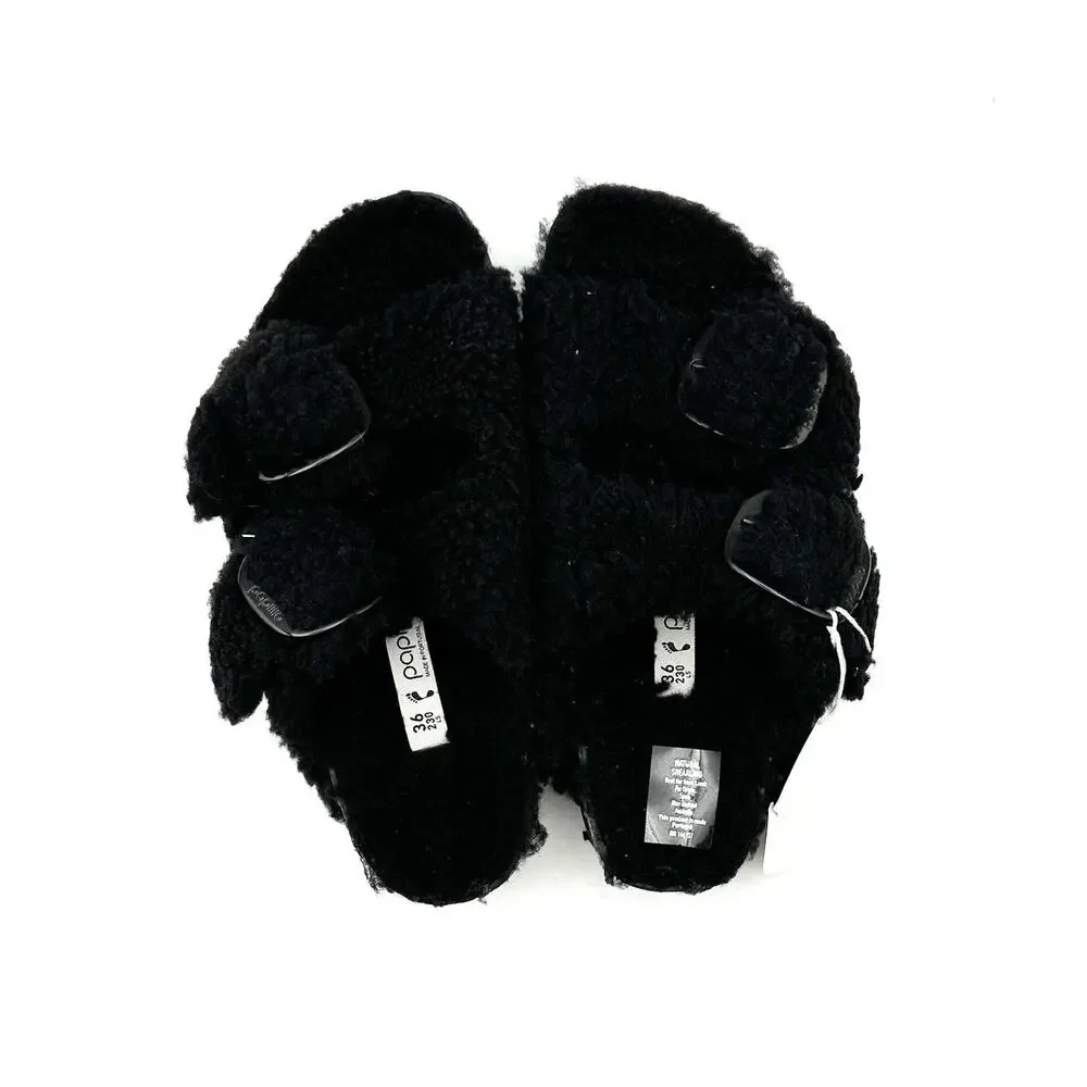 Birkenstock Papillio Womens Arizona Big Buckle Sandals EU 36 US 5 Black NWT